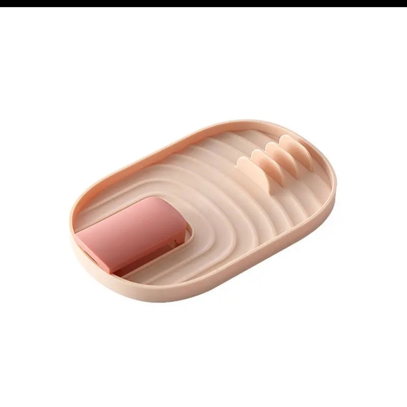 1 Foldable Kitchen Shelf, Kitchen Drain Simple Practical Pot Lid Holder 2 colors - Picture 7 of 7